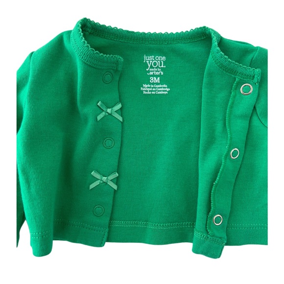 Carter’s St. Patrick’s Day Festive Green Shamrock Baby Girl Set - Size 3 Months - Picture 6 of 6